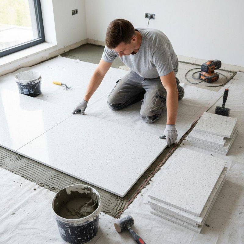 Granite Tiles Installation detail